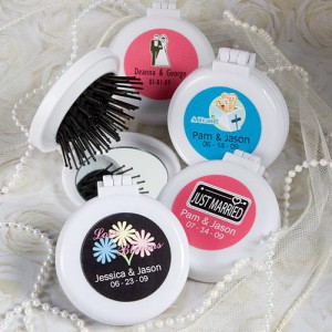 Personalized Expressions Collection Brush/mirror Compact Favors
