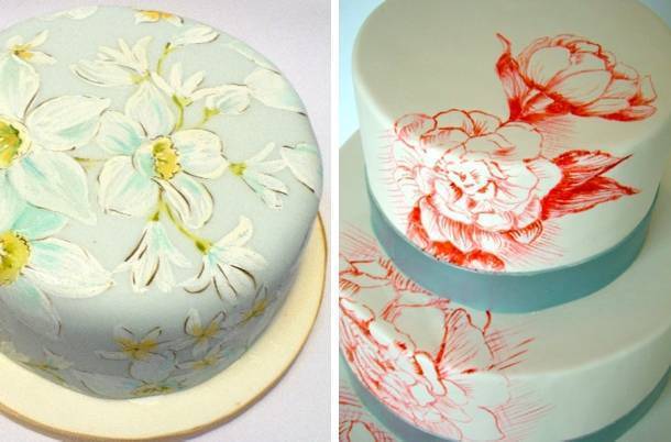 16 Stunning Hand Painted Wedding Cakes
