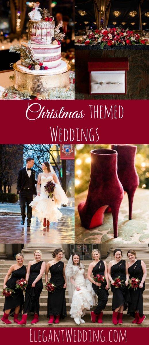 Breathtaking ChristmasThemed Weddings Elegant Wedding