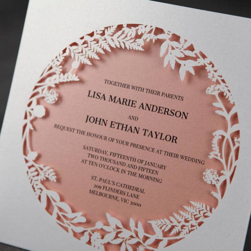 Elegant and Charming Laser Cut Wedding Invitations