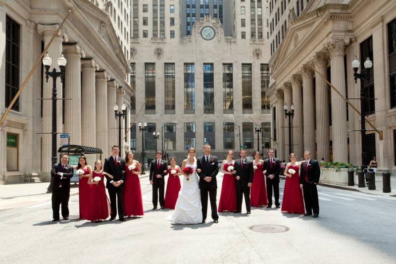 Chicago Skyline and Planetarium Wedding