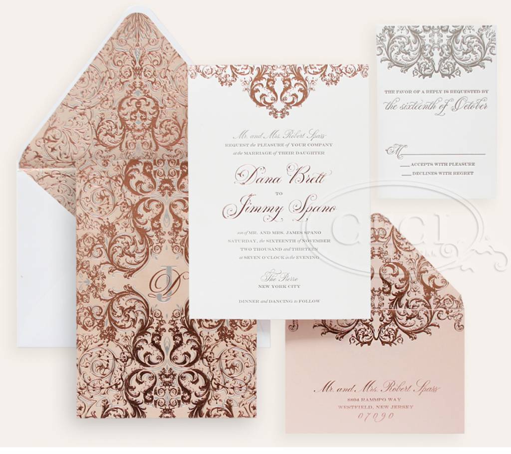 Wedding Invitation Inspiration Stunning Gold Foil