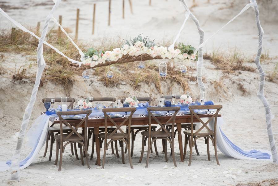 Blue Beach Wedding Inspiration - Elegant Wedding