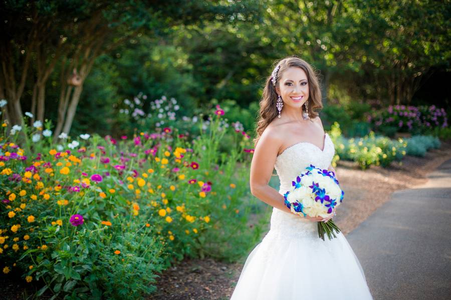 Turquoise and Purple Botanical Garden Wedding