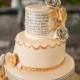 Book Page Theme Wedding Cake