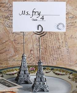 From Paris With Love Collection Eiffel Tower Place Card Holder Favors