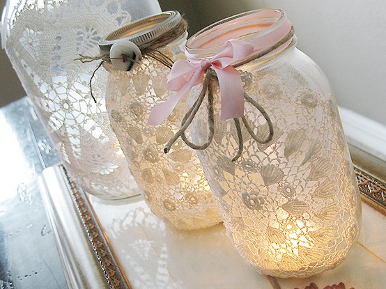 4 Ways to Incorporate Lace into Your Wedding Lace Luminaries