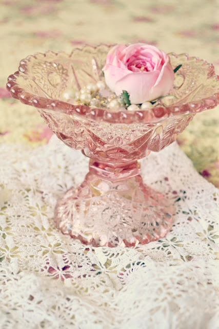 Pink Glass for Wedding Decor