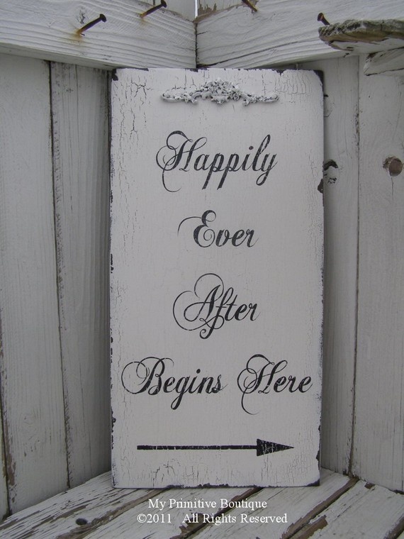 Happily Ever After Wedding Sign