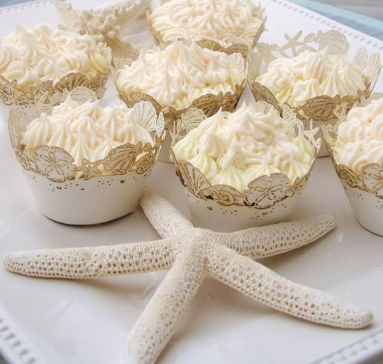 Beach Wedding Cupcakes
