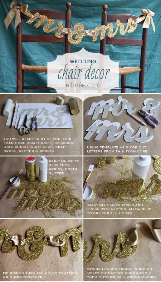5 Simple Ways to Make Your Wedding More Elegant Bride and Groom Chair Signs