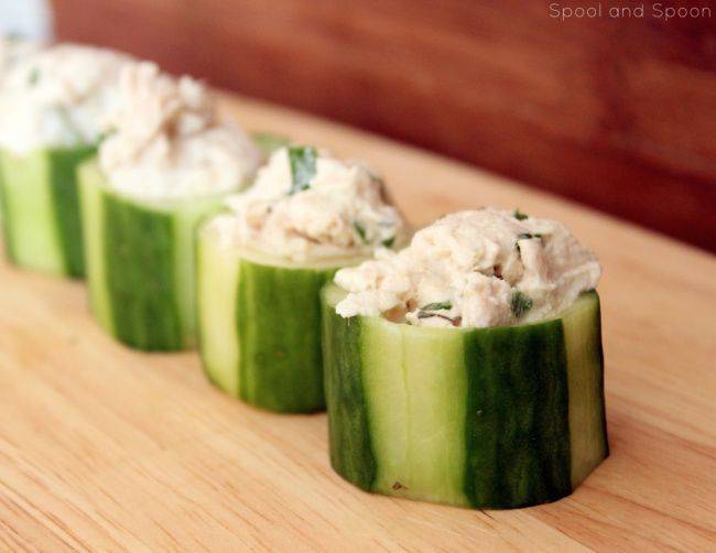 DIY Elegant Wedding Appetizer Recipes Chicken Salad Cucumber Cups