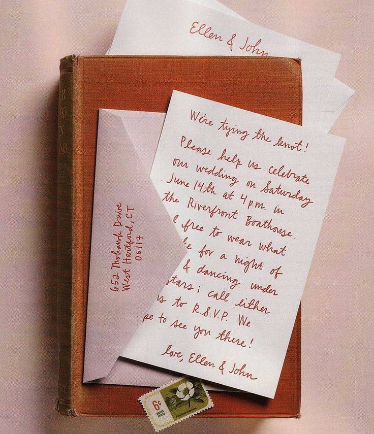 Beautiful Handwritten Wedding Invitations