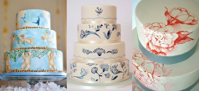 17 Stunning Hand-Painted Wedding Cakes