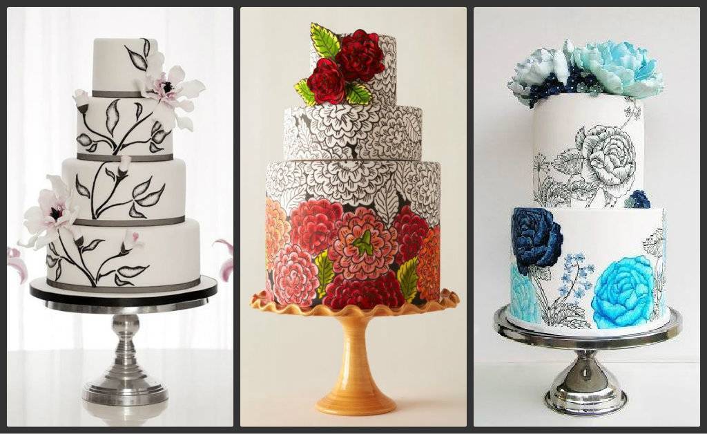 17 Stunning Hand-Painted Wedding Cakes