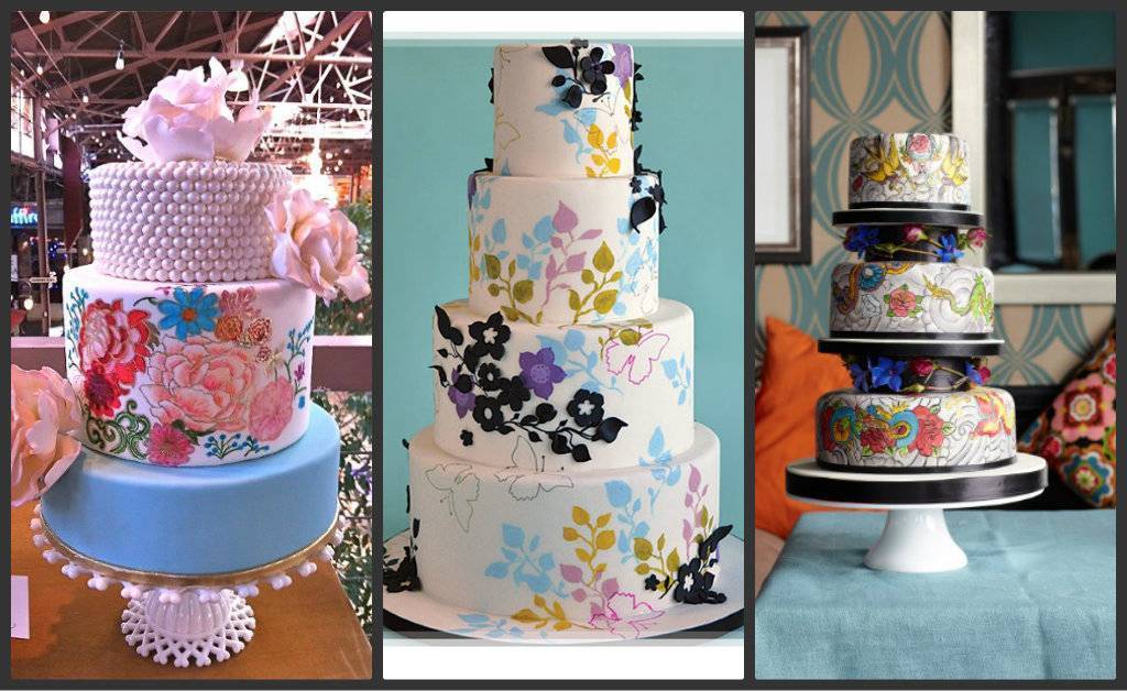 17 Stunning Hand-Painted Wedding Cakes