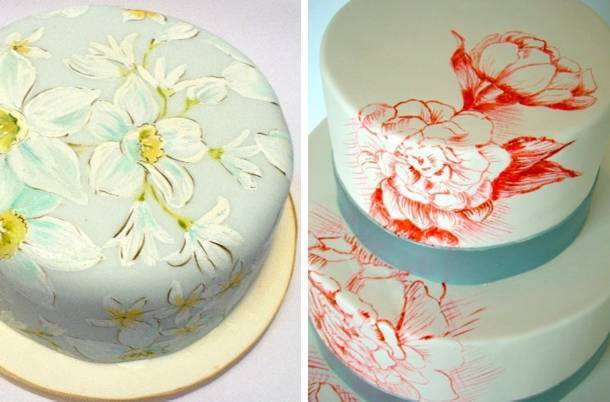 17 Stunning Hand-Painted Wedding Cakes