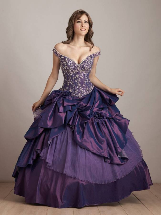 5 Beautiful Purple Wedding Dresses