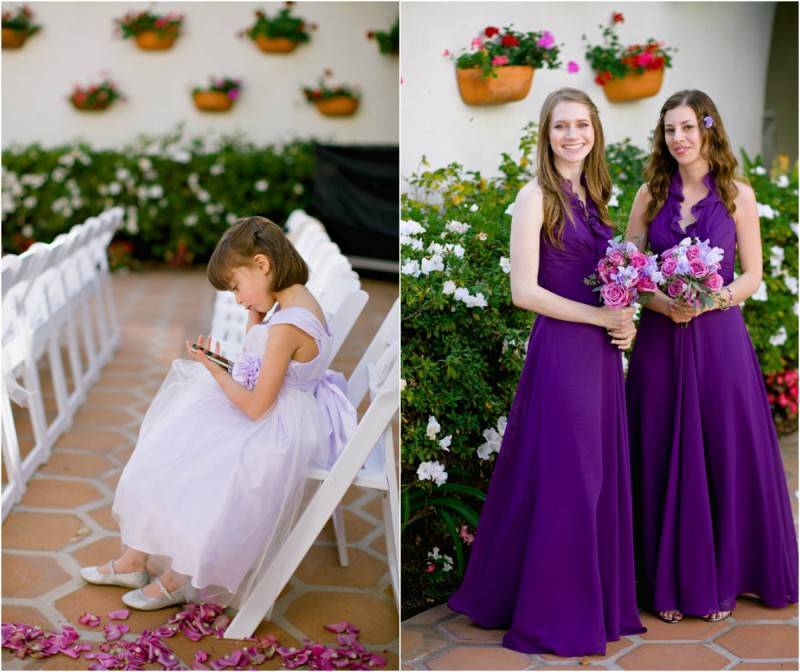 Outdoor Wedding with Red + Purple Accents
