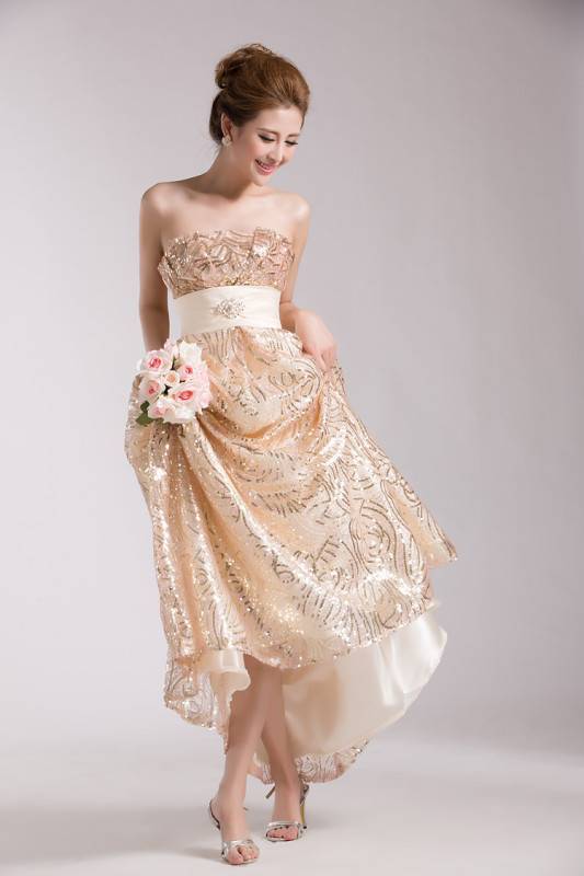Gold-Bridesmaid-Dress-Long-Full-Sequin-Bead-Off-Shoulder-With-Big-Bow-Sparkly-Bridesmaid-Dresses-Glamorous