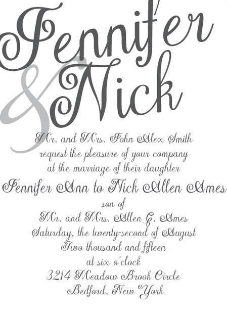 The Plain Elegance Wedding Invitation by BasicInvite.com