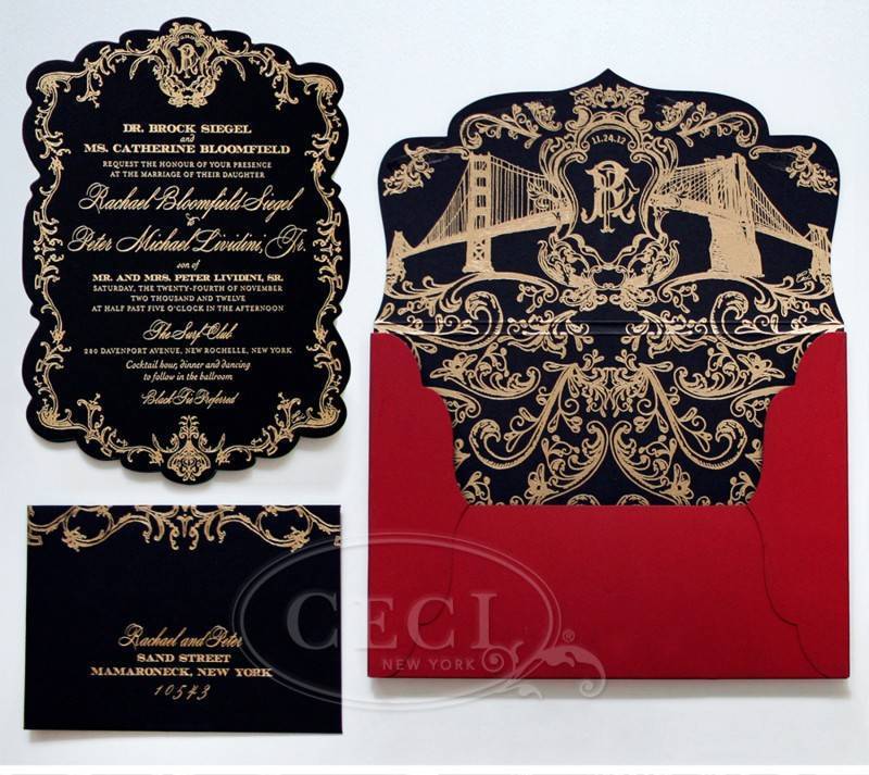 Wedding Invitation Inspiration: Stunning Gold Foil