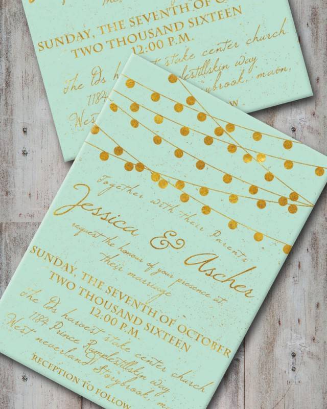 Wedding Invitation Inspiration: Stunning Gold Foil