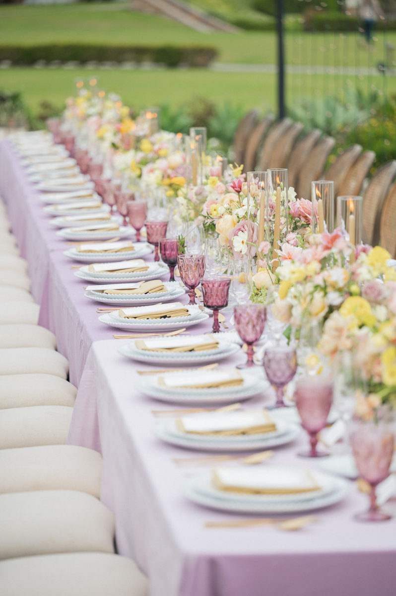 A Beach Wedding in the Pastel Colors of Spring